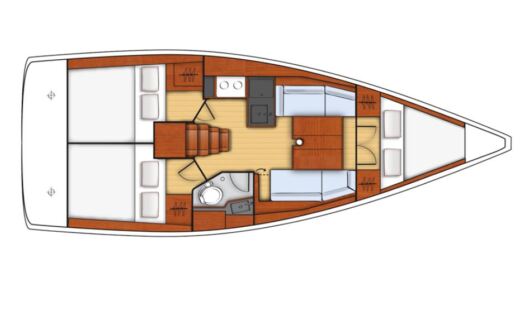 Sailboat Beneteau Oceanis 35.1 Plano del barco