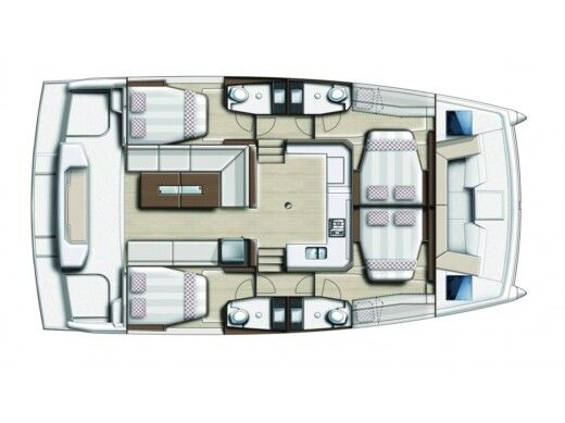 Catamaran Bali - Catana Bali 4.0 CATSPACE Boat layout