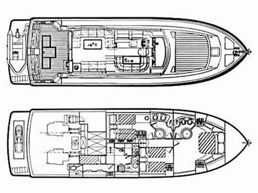 Motor Yacht Ferretti 175 Fly boat plan