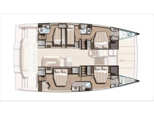 Catamaran  Bali 4.8 Vitamine Planimetria della barca