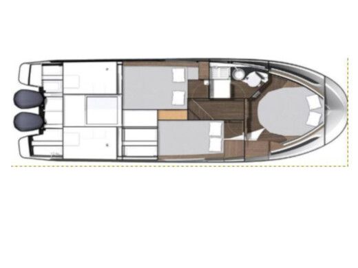 Motorboat Jeanneau Merry Fisher 1095 FLY Boot Grundriss