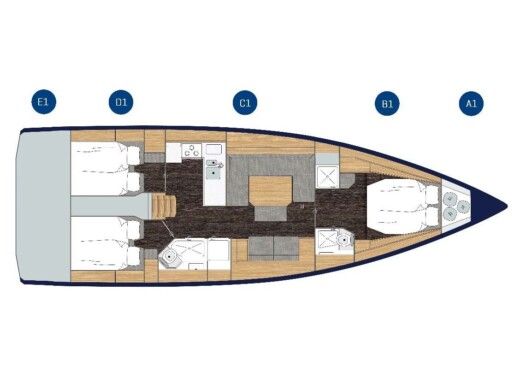 Sailboat Bavaria C45 Style boat plan