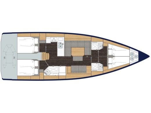 Sailboat  Bavaria C45 boat plan