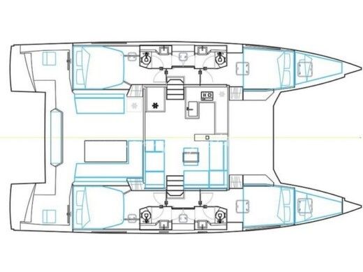 Catamaran Nautitech 46 Fly boat plan