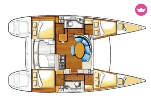 Catamaran Lagoon Lagoon 380 S2 Boot Grundriss