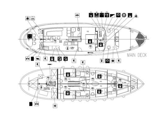 Sailboat  Gulet Adriatic Breeze Σχέδιο κάτοψης σκάφους