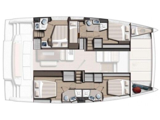 Catamaran  Bali 4.6 Planta da embarcação