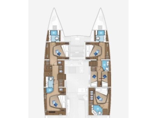 Catamaran  Lagoon 55 Boat design plan