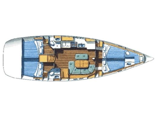 Sailboat BENETEAU OCEANIS 473 Boot Grundriss