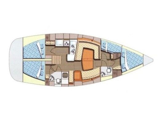 Sailboat Elan Elan Impression 434 Plano del barco