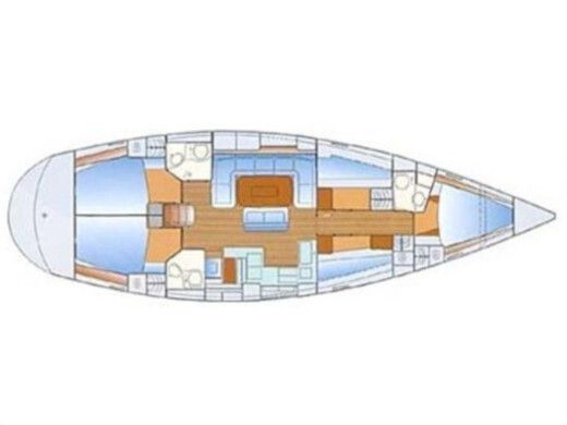 Sailboat Bavaria 50 Boat layout