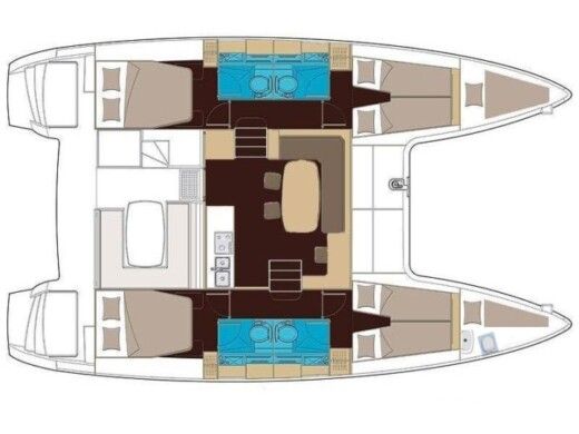 Catamaran LAGOON 400 Boat layout