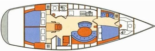 Sailboat Beneteau First 47.7 Boat layout