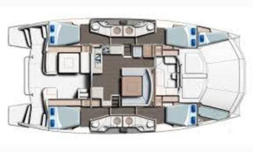 Catamaran Leopard - Robertson & Caine Leopard 51 Boat layout