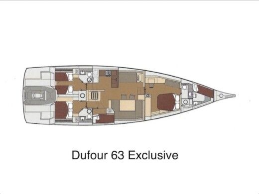 Sailboat Dufour Dufour 63 Exclusive Plan du bateau