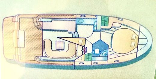 Motorboat ACM ARCOA Excellence 38 Plano del barco