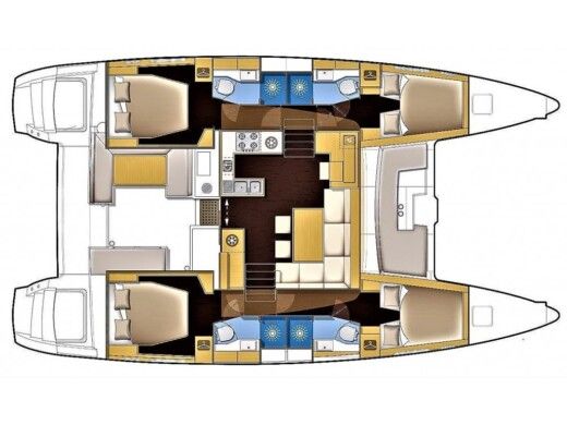Catamaran  Lagoon 450 Fly Boat design plan