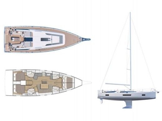 Sailboat  Oceanis 46.1 Boat layout