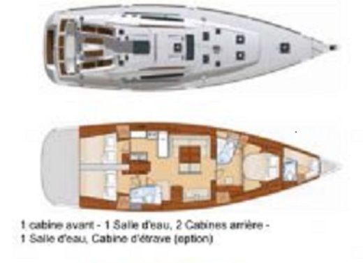 Sailboat OCEANIS 523 Plan du bateau
