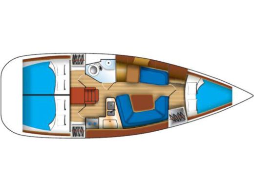 Sailboat Jeanneau Sun Odyssey 35 boat plan