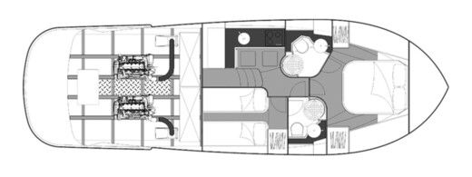 Motorboat Cantieri Estensi Goldstar 440 Boot Grundriss