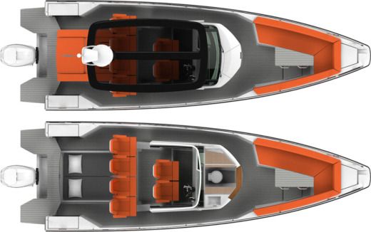 Motorboat Axopar 28 boat plan