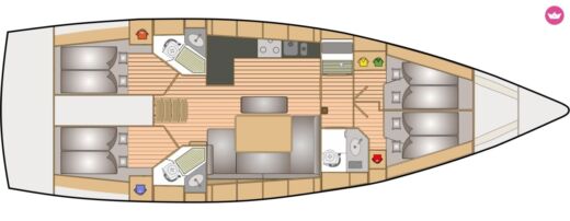 Sailboat Bavaria 46 Cruiser boat plan