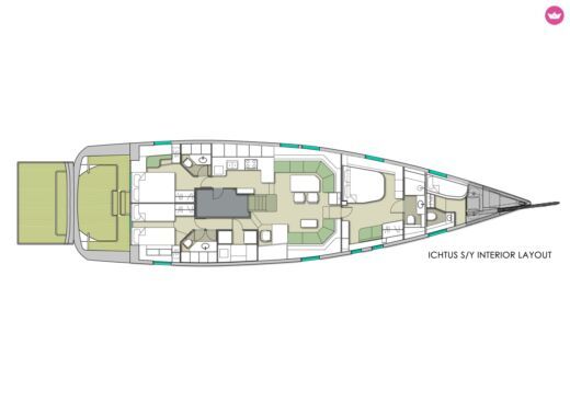 Sailboat Futuna Futuna 70 Boat layout