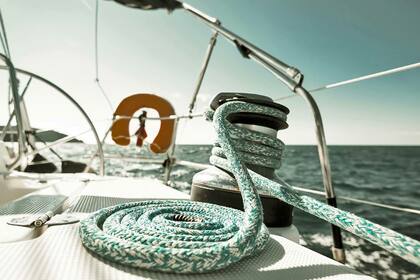 Sail in Santorini's attractions with our Bavaria 44