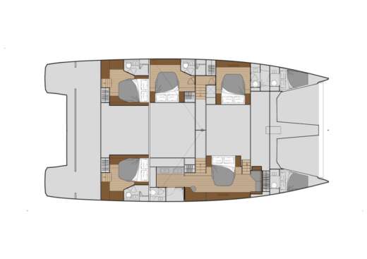 Catamaran Fountaine Pajot Power 67 Boat layout