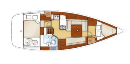 Sailboat Beneteau Oceanis 37 Boat layout
