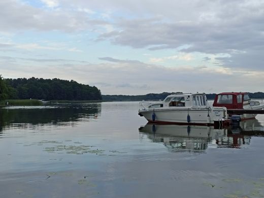 Terra dei laghi del Meclemburgo Houseboat Custom Viking 750 Sedan alt tag text