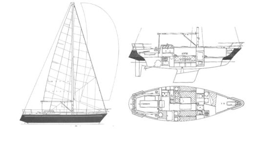 Sailboat Doufour Doufour 35 boat plan
