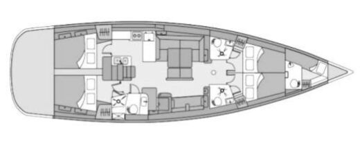 Sailboat Beneteau Oceanis 54 boat plan
