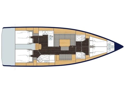 Sailboat  Bavaria C45  boat plan
