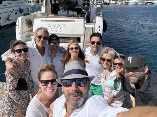 Mykonos Motorboat Jeanneau Prestige Fly 58ft alt tag text