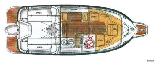 Motorboat Leidi Leidi 600 Boat layout