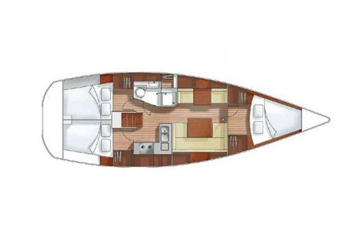 Sailboat Hanse 370 boat plan