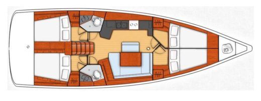 Sailboat Beneteau Oceanis 45 Plan du bateau