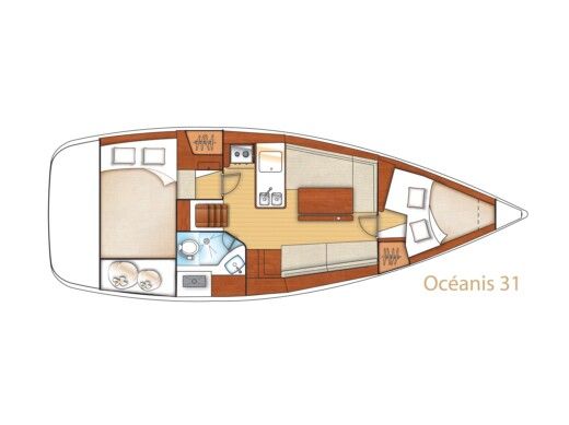 Sailboat BENETEAU OCEANIS 31 boat plan