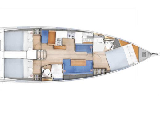 Sailboat Jeanneau Sun Odyssey 410 boat plan