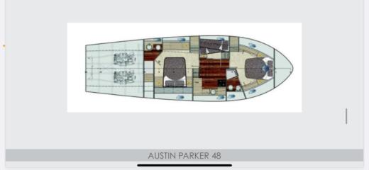 Motorboat Austin Parker Ap 48 Sundeck Planimetria della barca