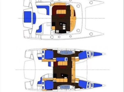 Catamaran Fountaine Pajot Salina 48 Plano del barco
