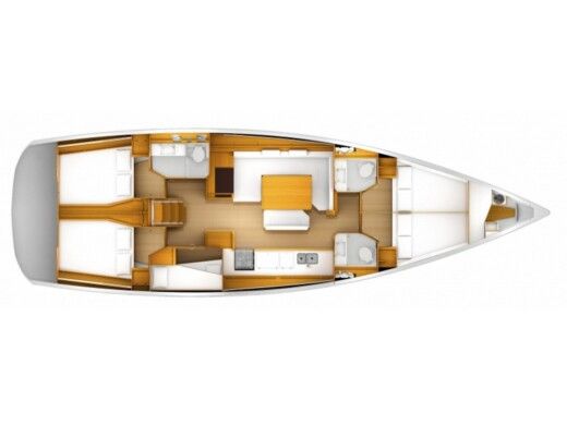 Sailboat  Sun Odyssey 509 Plano del barco