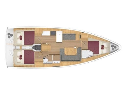 Sailboat  Bavaria C38 boat plan