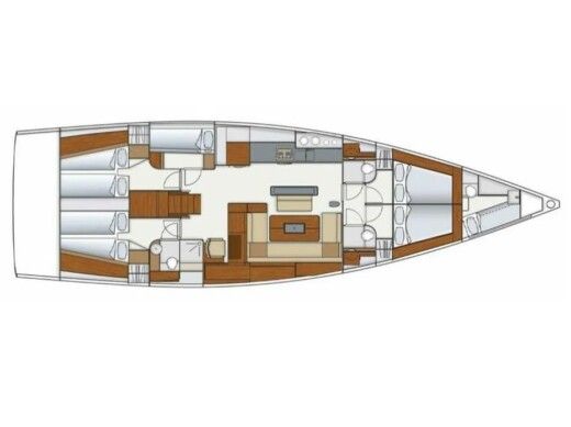 Sailboat  Hanse 575 boat plan