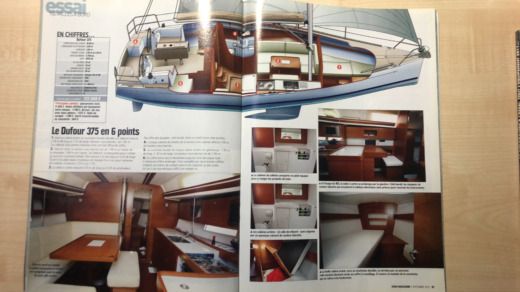 Sailboat Dufour 375 Grand Large Camargue. ( version performance ) Boat layout