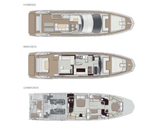 Motor Yacht Sunseeker GRP Boot Grundriss