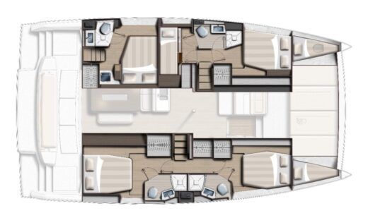 Catamaran  Bali 4.6 Boot Grundriss