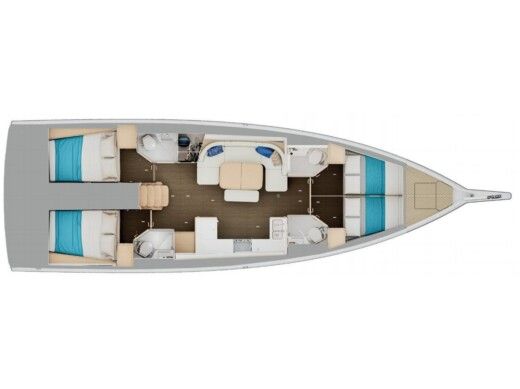 Sailboat  Sun Odyssey 455 Σχέδιο κάτοψης σκάφους